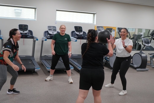 group of people exercising