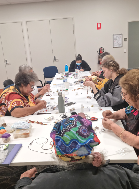 Women's Group doing crafts