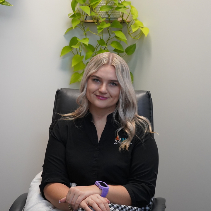 Bronte in her office