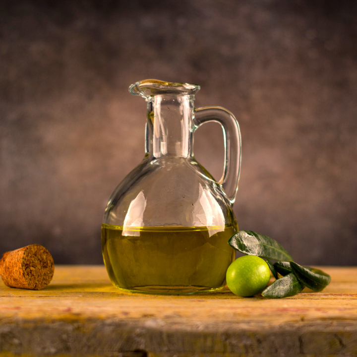 Glass Jug of Extra virgin olive oil