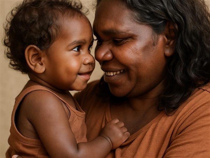 mother with young child