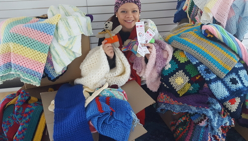 Thumbnail: Donated knits send warm message