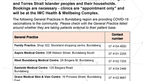 Thumbnail: Important information on COVID-19 rollout in Bundaberg